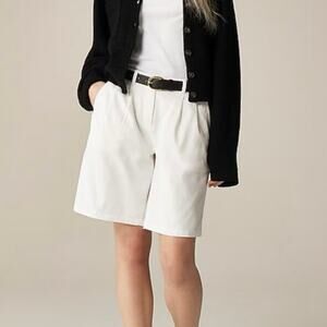 J.Crew 9" Pleated Heritage Chino Short White Size 2 NWT